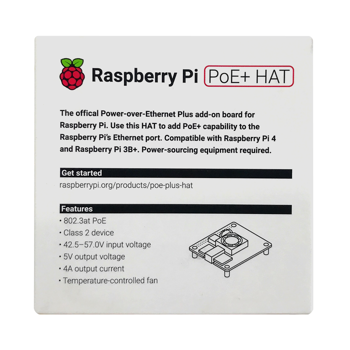 HAT Raspberry Pi PoE+ - 330ohms