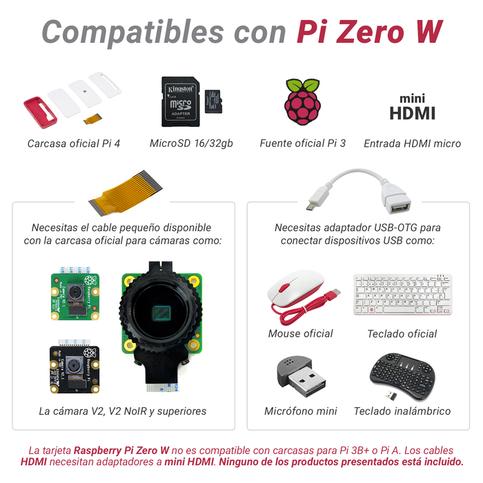 Raspberry Pi Zero W con headers - 330ohms