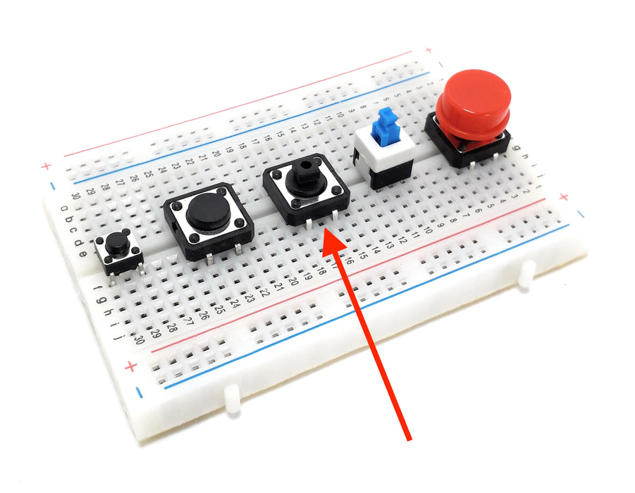 Push Button Grande de 4 Terminales - Botón cuadrado - 330ohms