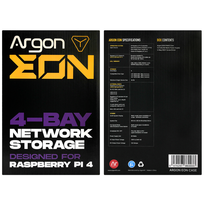 Argon EON - NAS Enclosure for Raspberry Pi 4