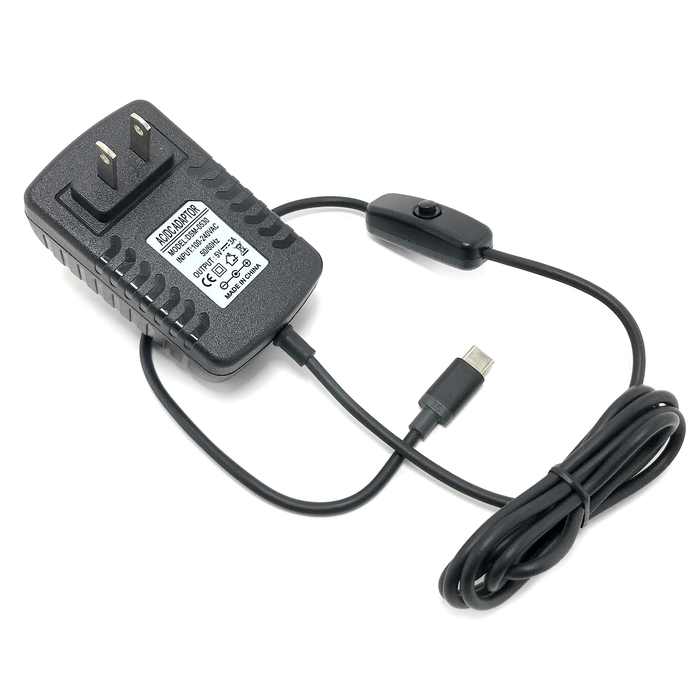 Eliminador 5V 3A USB-C con Switch - 330ohms