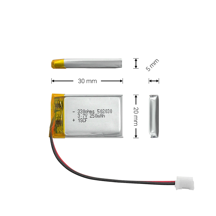 Batería LiPo 3.7v 250mAh - 330ohms