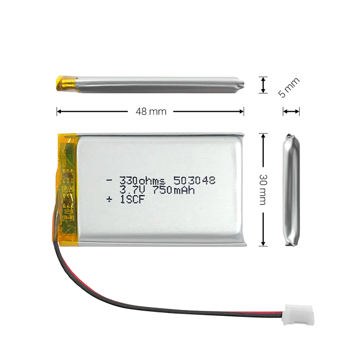 Batería LiPo 3.7v 750mAh - 330ohms
