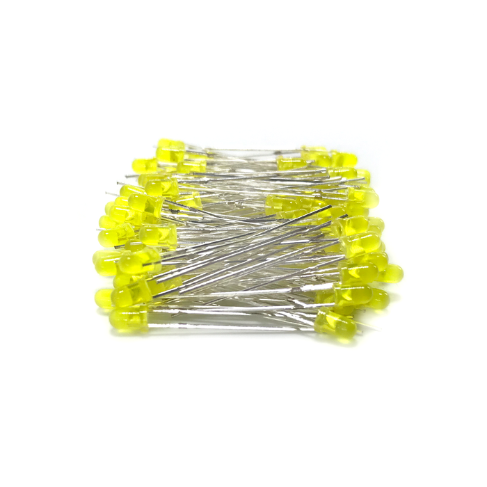 Kit de LED Amarillo 3mm - 100 pzas - 330ohms