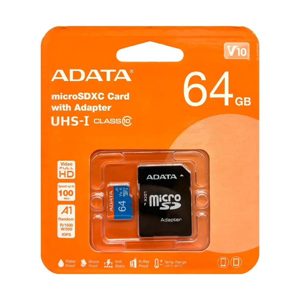 Memoria microSD 64GB clase 10 (ADATA)