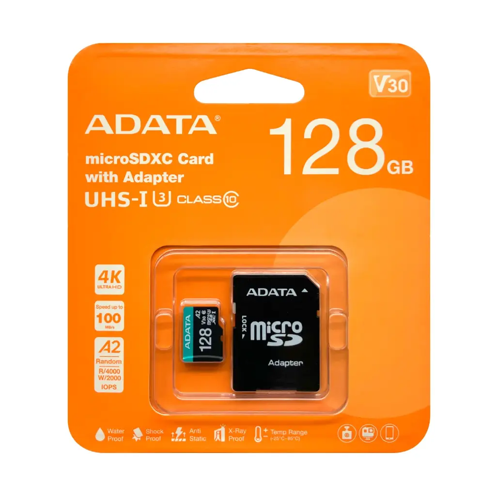 Memoria microSD 128GB clase 10 (ADATA)