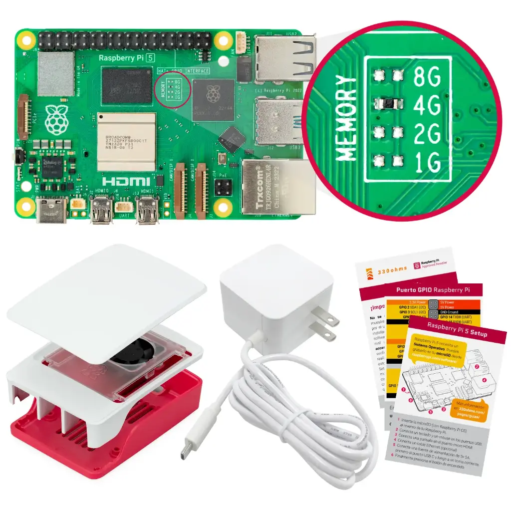 [P3-B0098] Kit Básico de Raspberry Pi 5 - 4GB