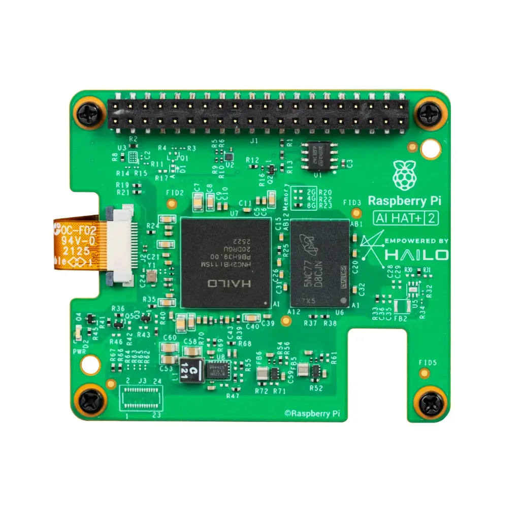 Raspberry Pi AI HAT+ 2 (40 TOPS + 8GB RAM)