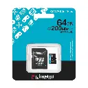 Memoria microSD 64GB clase 10 (Kingston)