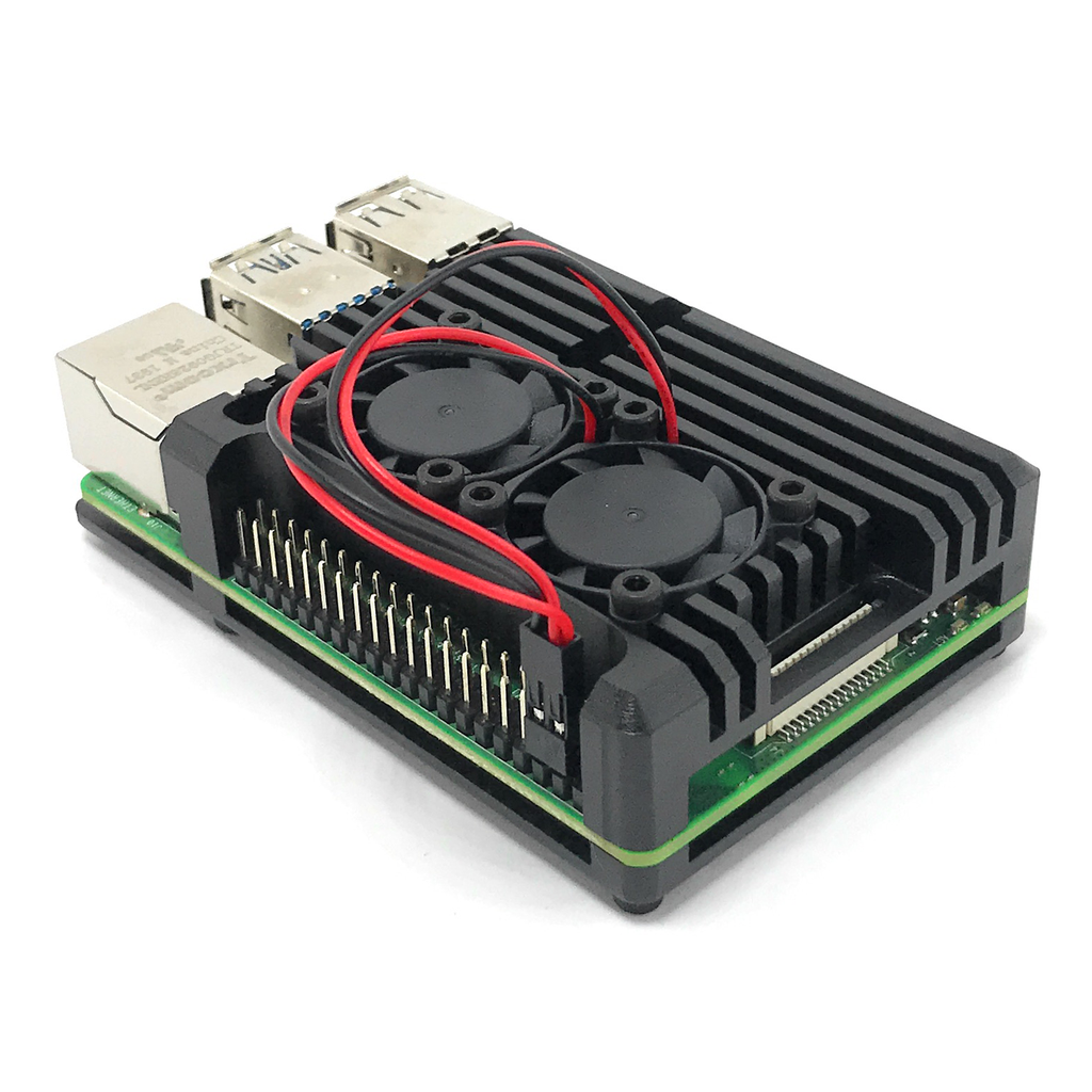 Carcasa de metal con ventilador para Pi 4