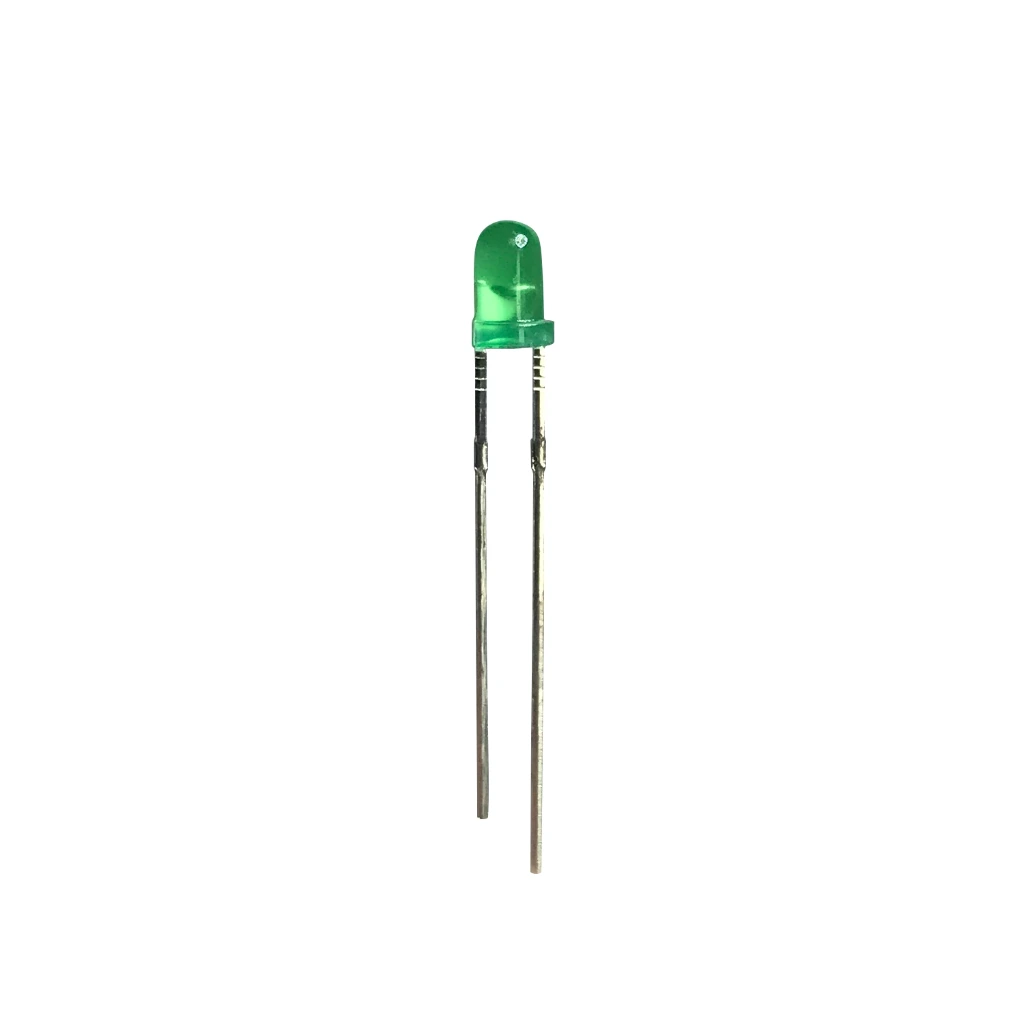500 Leds difusos 3mm - Verde