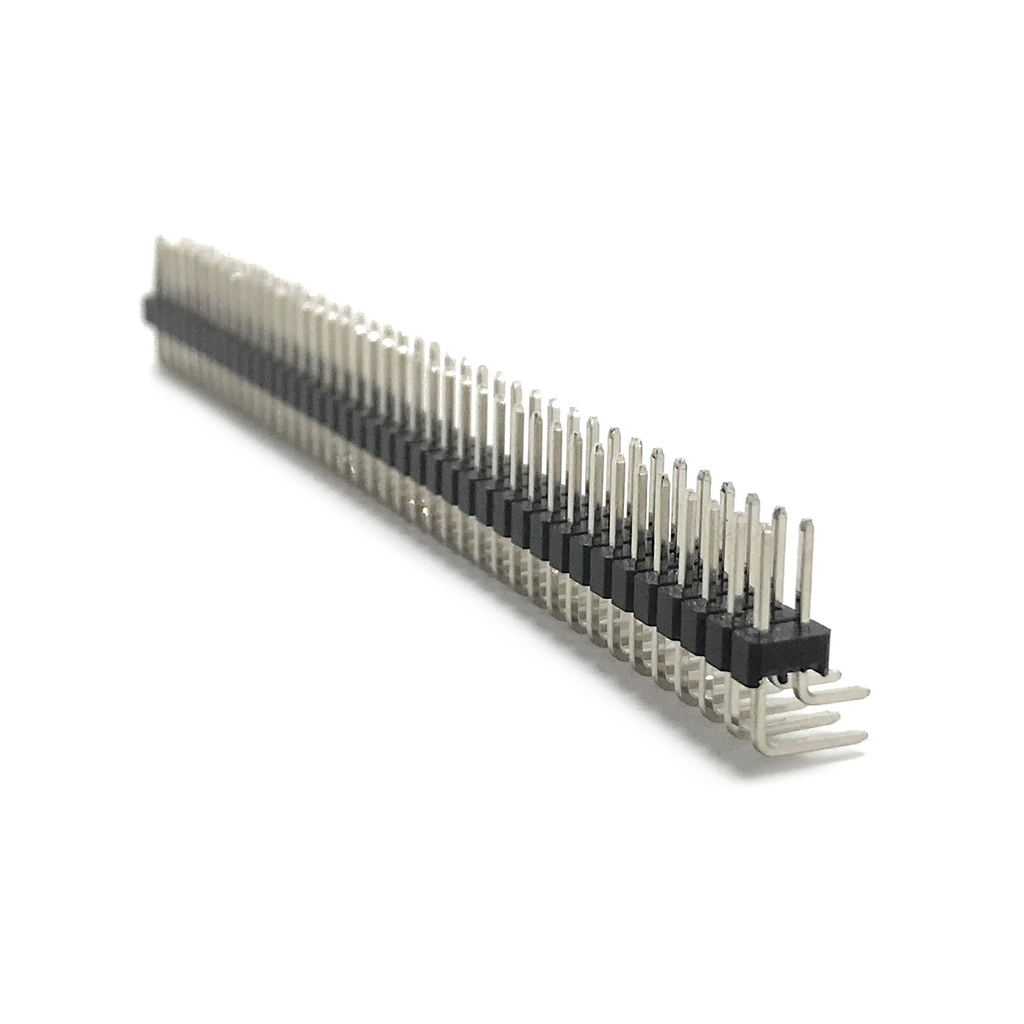 Tira de pines macho 2x40 a 90º