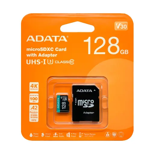 [CI-06490] Memoria microSD 128GB clase 10 (ADATA)