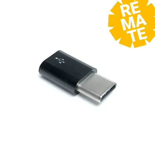 [RP-00220] Adaptador micro USB(F) a USB-C(M) - negro